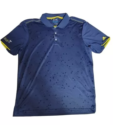 Palm Valley Golf Club Adidas Climacool Polo Navy Blue & Yellow  Sz L Goodyear AZ • $16.79