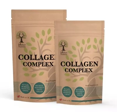 £22.89 • Buy Hydrolysed Marine Collagen Complex 2400mg Type I-II-III Best Anti-Ageing Formula