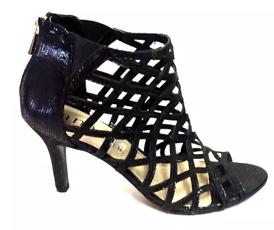 A.n.a. Black Gladiator 3.5  High Heel Shoes W/ Back Zip - SZ 8.5 • $9.99