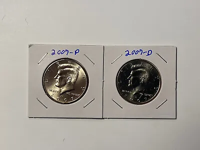 2007 P&D KENNEDY HALF DOLLAR Set (2 COIN SET) Uncirculated. • $5.65