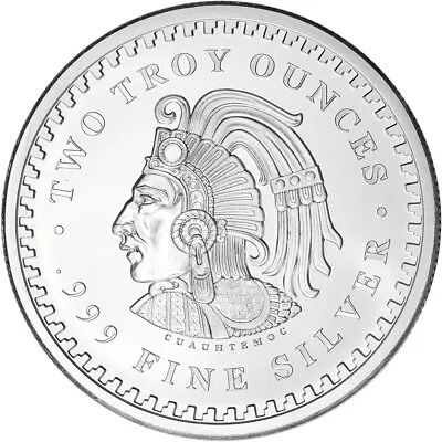 2 Oz. Golden State Mint Silver Round Aztec Calendar .999 Fine • $70