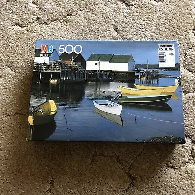 Milton Bradley 500 Piece Croxley Puzzle Blue Rocks Nova Scotia Canada New • $3.97