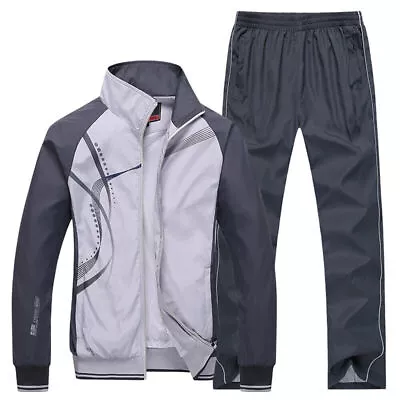 Men's Tracksuits Sets Long Sleeve Jacket And Pants 2 Piece Sweatsuit Outfits • $42.77