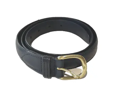 The Regent Belt Company Navy Blue Saddle Hide Leather Belt Size 34'' • £24.99