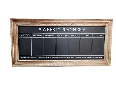 £14.99 • Buy Weekly Planner Wooden Chalkboard Menu Blackboard Vintage Kitchen Message Meal