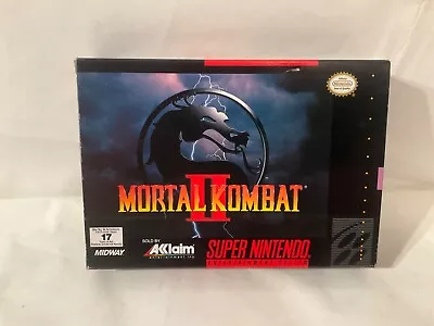 *Box Only* SNES Super Nintendo Mortal Kombat II 2 Combat Fighting Game *OEM* • $29.99