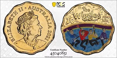 2021 30c Wiggles - Guitars 30th Anniversary Colorized PCGS TrueView MS66 • $59.95