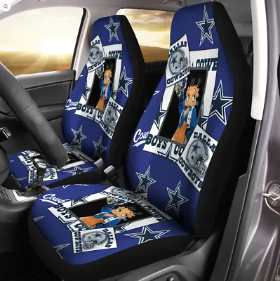 $54.99 • Buy Dallas Cowboys Style Betty Boop Car Seat Covers (set Of 2)