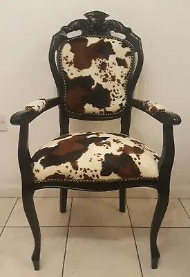 Italian Vintage Cowhide Accent / Dining Chair • £269