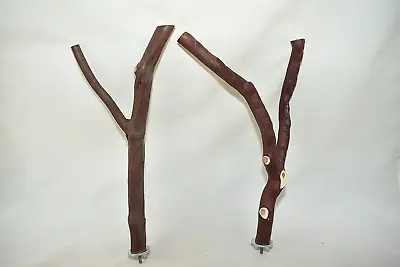 Manzanita Bird Perches Set Of 2 Forked Multibranch  W/ Hardware * Lucky Birds • $15.99