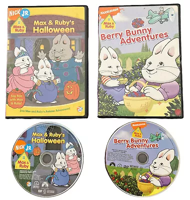 Lot 2 Max & Ruby Halloween Berry Bunny Adventures Nick Jr Nickelodeon Series DVD • $7.99