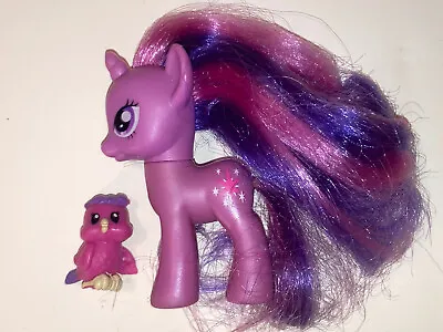 Unicorn Twilight Sparkle My Little Pony MLP FiM 3  Figure W Owl Animal Friend • $14.99