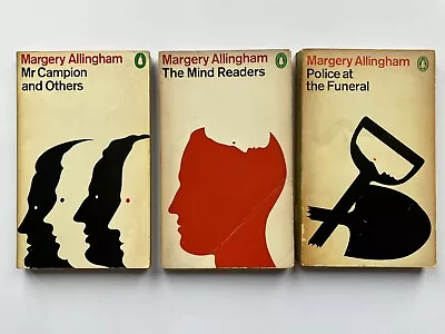 3x Margery Allingham Penguin Crime Classics. Hard To Find Collectible Covers • £20