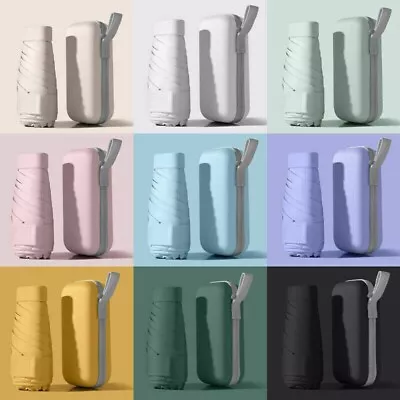 $19.99 • Buy Mini Pocket Umbrella Anti-UV Sun/Rain Windproof 6 Folding Ultra Light Umbrella