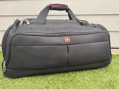 £39.99 • Buy Wenger Wheeled Travel Bag Holdall Case Black Pull Along Handle Swiss Soft Shell