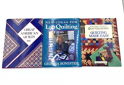 3 Vtg Quilting Sew Core Pattern Books How To Make Templates Vinyl Shapes Crafts • $16