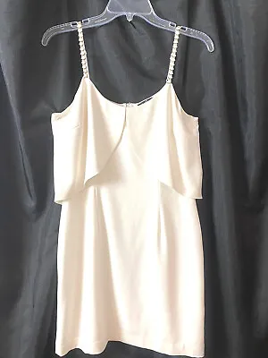 C Luce Ivory White Beaded Adjustable Strap Dress - Size  Small • $12.73