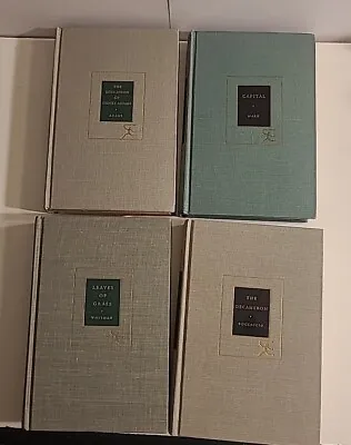 Lot Of 4 Vintage Modern Library Books  Boccaccio Adam's Marx Whitman • $14.99