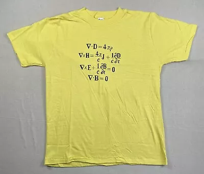 Vtg 80s Champion T Shirt XL Maxwell Physics Light Equation God Said Jesus Rare • $100