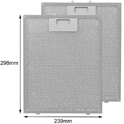 2 X Silver Filter For RANGEMASTER Cooker Hood Metal Vent Filters 300 X 240 Mm • £25.72