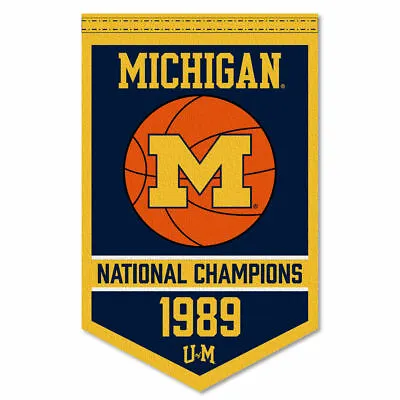 Michigan Wolverines Basketball National Champions Banner Flag • $18.95