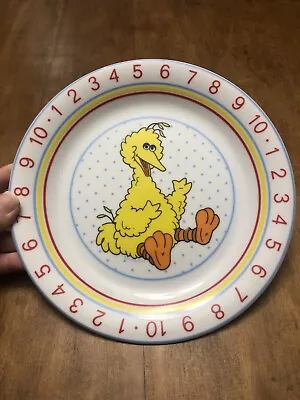 Sesame Street Big Bird Plate Porcelain JMP Marketing Vintage Muppets Jim Henson • $15