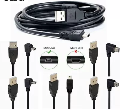 Mini USB 2 Data Sync Charge Cable Cord Type A UP Down Left Right Angled 5Pin 1Pc • $9.74