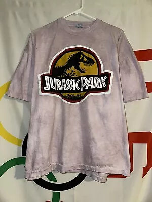 Vintage Jurassic Park T Shirt Mens XL Purple Short Sleeve Movie Promo 90s • $12.97