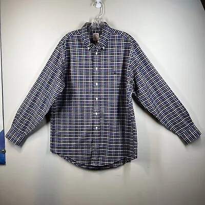 Brooks Brothers Multicolor Check Long Sleeve Original Polo Shirt Mens Sz M • $24.99