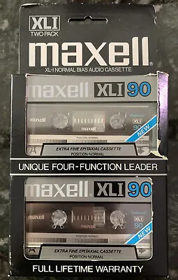 Maxell Xli 90  Cassette Tape Japan New Sealed TWO PACK (1) 135m/440ft • $141.92