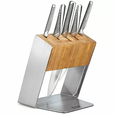 Global Katana Stainless Steel 6pc Knife Block Set Knives Japan Chef Cook • $399.60