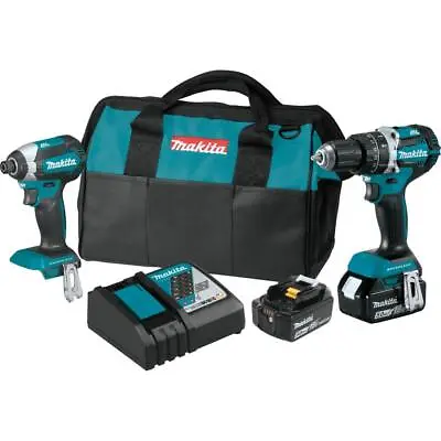 Makita 18V Lxt Lithium-Ion Brushless Cordless 2-Pc. Combo Kit (5.0Ah) • $309