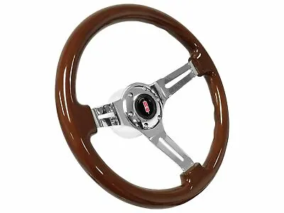 1969-94 Oldsmobile S6 Sport Mahogany Wood Steering Wheel Kit Rocket Emblem • $241.99