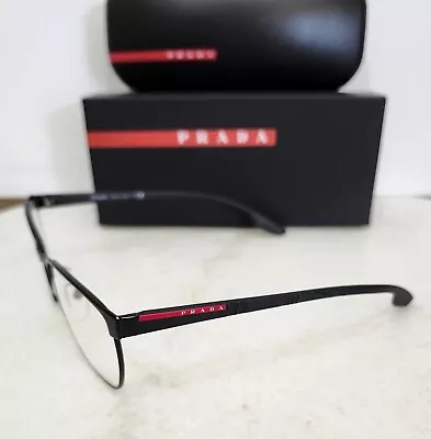 Men's Prada Sport Linea Rossa Eyeglasses 50LV Lifestyle 55□19 Full Rim 145 Italy • $89.99