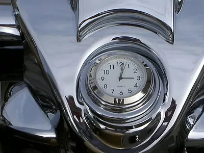 Fork Lock Clock For Harley Davidson Road King Motorcycle White Dial Roadking • $49.95