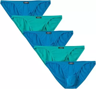 5-PACK Men G String Bamboo TAGLESS Low Rise Bikini Briefs Underwear Multipack • $37.87