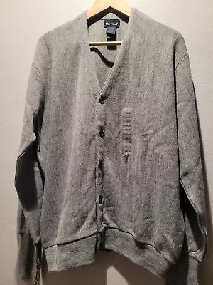 Vintage Men's Cardigan Sweater Gray Size XL USA Grandpa Mr. Rogers  • $17.50