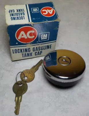 Vintage Locking Chrome Gas Cap AC GM GT68L Two Keys  6410408 / #843 • $16.87