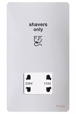 Schneider Electric Ultimate Screwless Flat Plate - Shaver Sockets 115/230V • £49.99