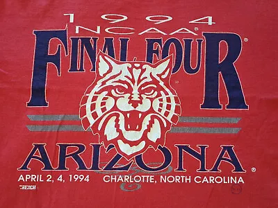 Vintage 1994 University Of Arizona Wildcats NCAA Final Four Shirt Size XL • $24.99