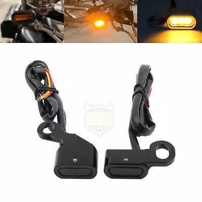 Motorcycle Sequential LED Turn Signals Flowing Mini Handlebar Light For Harley • $13.98