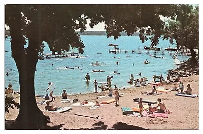 Vintage Spirit Lake Iowa Postcard Vacation Village On West Okoboji Lake Unused • $4.65