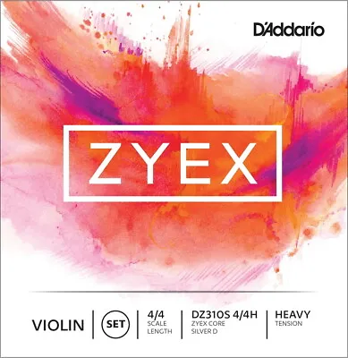 Daddario DZ310S Zyex 4/4 HeavyTension Violin String Set - Silver D New! • $55.95