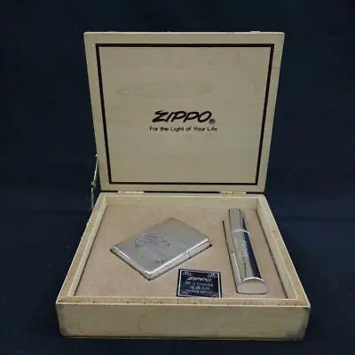 Vintage Zippo 1990 Fish Motif Limited Edition No. 00777 Silver Color Oil Lighter • £133.09