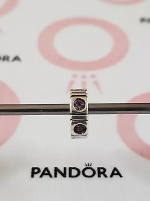 Genuine Pandora Silver Pink Nortern Lights Trinity Spacer Charm 925 ALE • £10