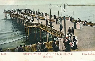 MONTEVIDEO - Puente En Los Banos De Los Pocitos - Uruguay - Udb (pre 1908) • $10.87