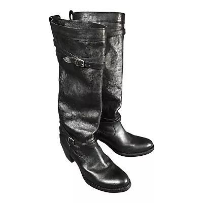 Frye Jane High Riding Boots - 76396 - Women's Strappy Leather Equestrian Style • $99