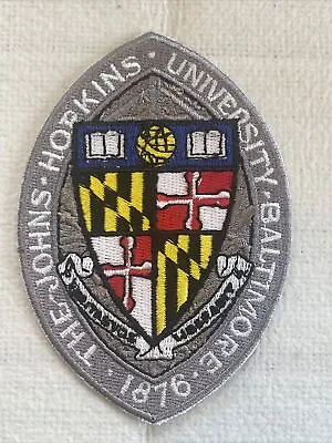 $6.99 • Buy Johns Hopkins University Baltimore￼ Vintage Embroidered Iron On Patch 4” X 2.5”