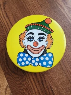 $14.99 • Buy Vintage Valleybrook Farms Clown Face Candy Tin 