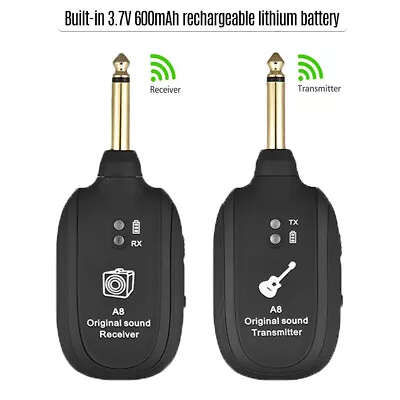 UHF Wireless Guitar System Rechargeable Transmitter Receiver 50m For Bass O5R5 • $15.89